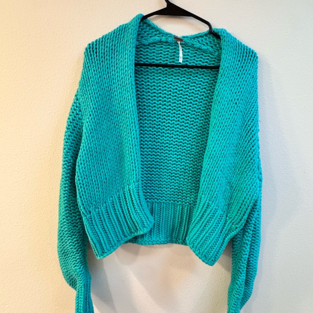 Women's free people Turquoise Knit Sweater